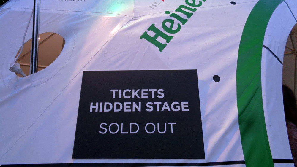 Hidden Stage sold out